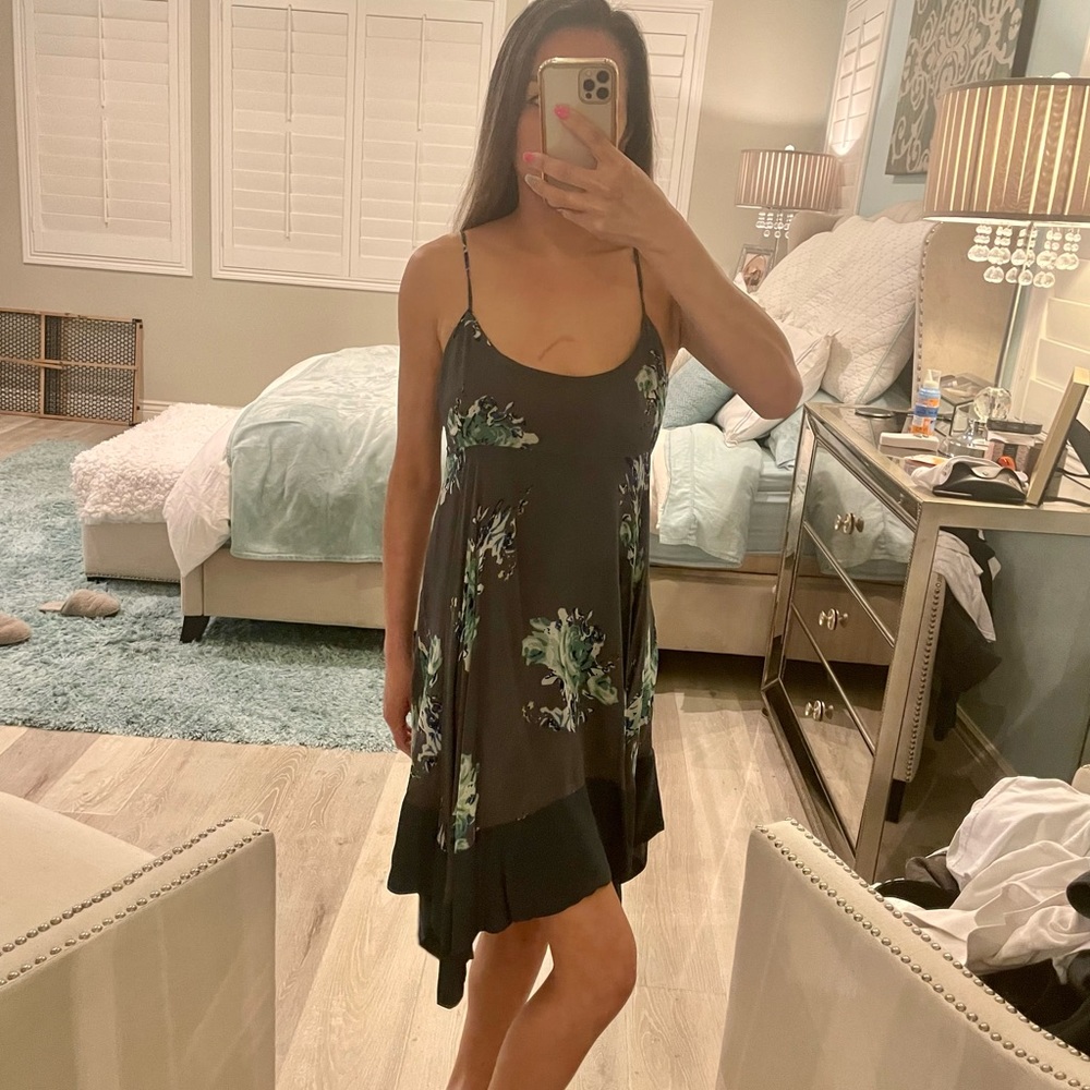 Free people, Spaghetti strapped, grey dress